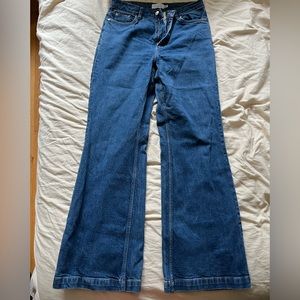 & Other Stories High Rise Dark Denim Flare Jeans Size 30